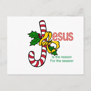 Cartão Postal Bastão de doces de Jesus