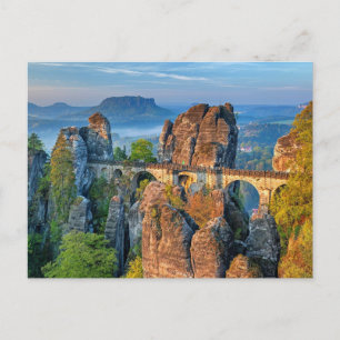 Cartão Postal Bastei Ancient Bridge and Rock Formation, Alemanha