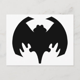 Cartão Postal Bat Black The MUSEUM Zazzle Gifts