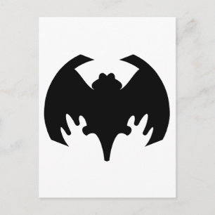 Cartão Postal Bat Black The MUSEUM Zazzle Gifts