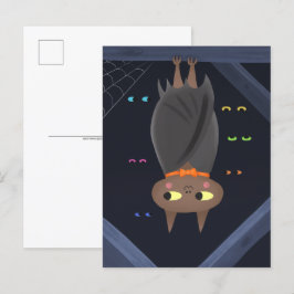 Cartão Postal Bat do Vampiro do Dia das Bruxas