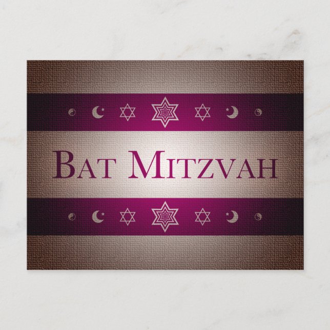 Cartão Postal Bat Mitzvah (Frente)