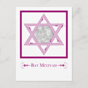 Cartão Postal bat mitzvah (estrela do cartaz david elegance)
