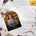 Cartão Postal Bat Mitzvah, Foto Floral Burgundy, Salve a Data<br><div class="desc">Imprima seus convidados com o requintado Bat Mitzvah Foto Floral Burgundy,  Salve o Convite de Data! Personalize com sua foto favorita e assista os elogios entrarem. Torne a celebração do seu morcego mitzvah inesquecível com estes convites.</div>