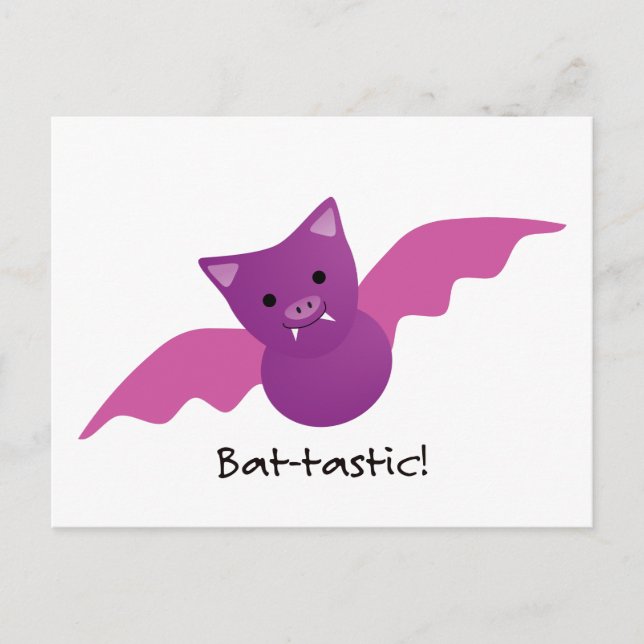 Cartão Postal Bat Rosa Batástico Bonito (Frente)