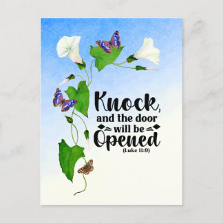 Cartão Postal Bata e a porta será aberta.
