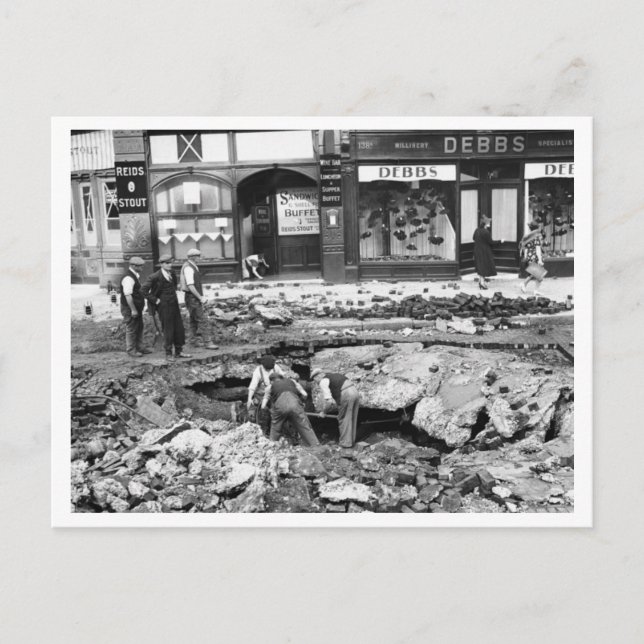 Cartão Postal Batalha da Grã-Bretanha e da Blitz: #18 no final (Frente)