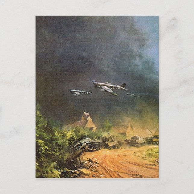 Cartão Postal Batalha da libertação de França (Frente)