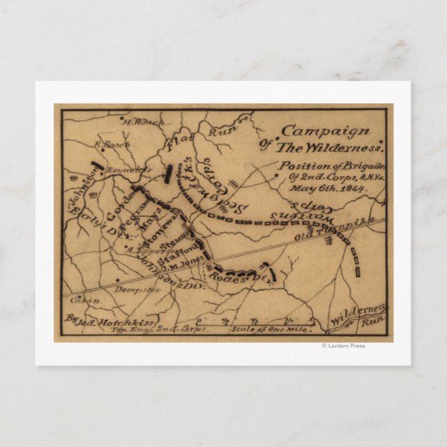 Cartão Postal Batalha da Natureza Selvagem - Panorâmica da Guerr (Frente)