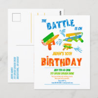 Batalha de Arma de Água Festa na Piscina Aniversár