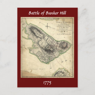 Cartão Postal Batalha de Bunker Hill - Guerra Revolucionária Am