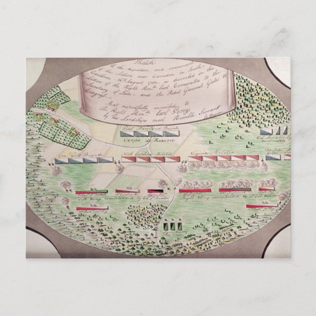 Cartão Postal Batalha de Camden, 1780 (Frente)