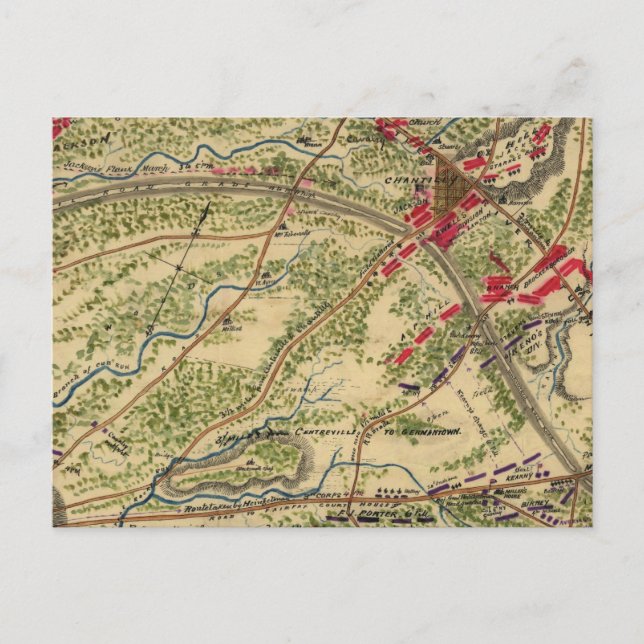 Cartão Postal Batalha de Chantilly (1862) (Frente)