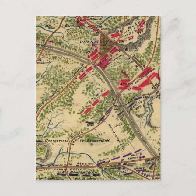 Cartão Postal Batalha de Chantilly (1862) (Frente)