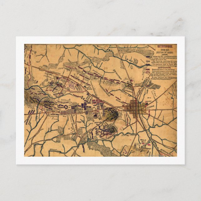 Cartão Postal Batalha de Gettysburg 14 (Frente)