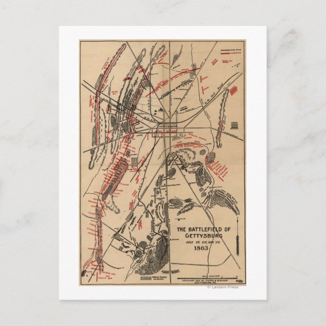 Cartão Postal Batalha de Gettysburg 2 (Frente)