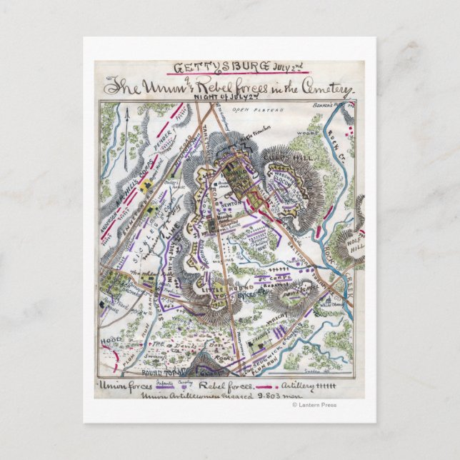 Cartão Postal Batalha de Gettysburg 6 (Frente)