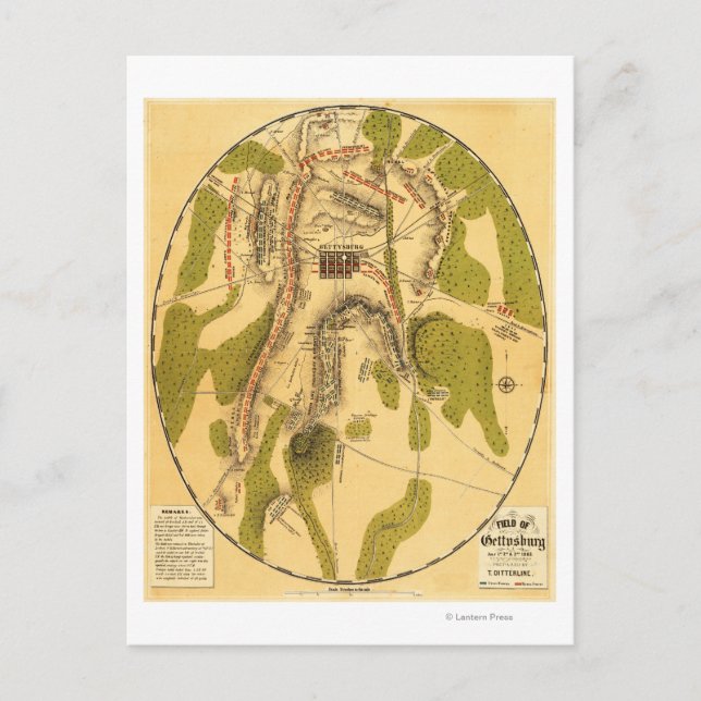 Cartão Postal Batalha de Gettysburg 7 (Frente)