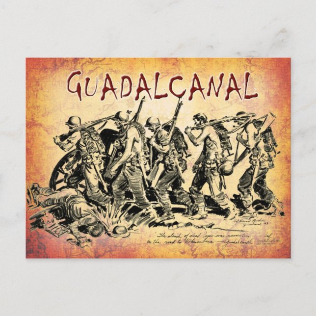 Cartão Postal Batalha de Guadalcanal, 1943 (Frente)