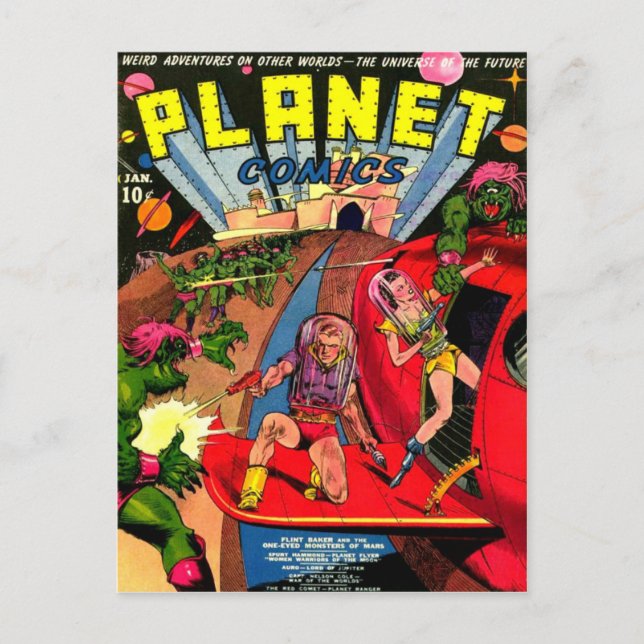 Cartão Postal Batalha de Monstros Oculares (Frente)