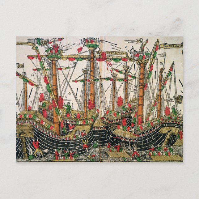 Cartão Postal Batalha de Zonchio, 1499 (Frente)