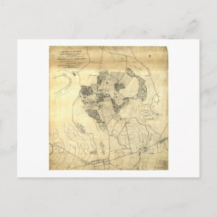 Cartão Postal Batalha do Mapa Antietam 16 e 17 de setembro de 18