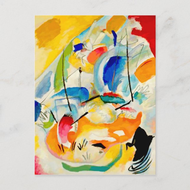 Cartão Postal Batalha do Mar de Kandinsky em 1913 (Frente)