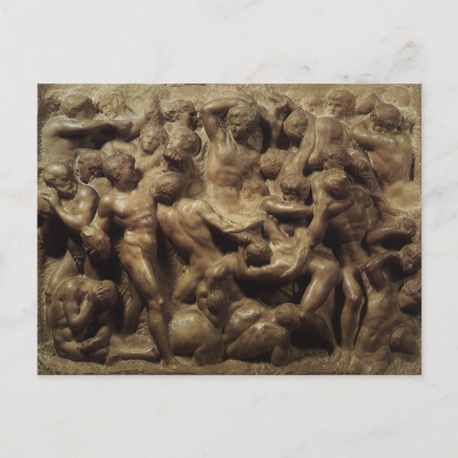 Cartão Postal Batalha dos Lapetos e Centauros por Michelangelo (Frente)