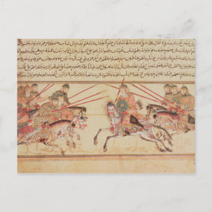 Cartão Postal Batalha entre as tribos Mongol, 13 século