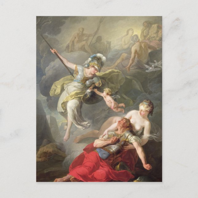 Cartão Postal Batalha entre Minerva e Marte, 1771 (Frente)