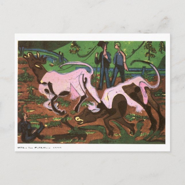 Cartão Postal Batalhas na Primavera de Ernst Ludwig Kirchner (Frente)