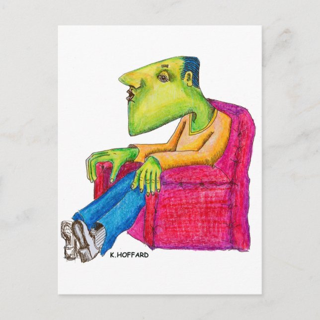 Cartão Postal Batata de sofá (Frente)