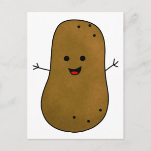 Cartão Postal Batata Feliz Fofa
