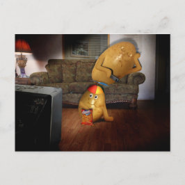 Cartão Postal Batatas com o pai dormindo no sofá