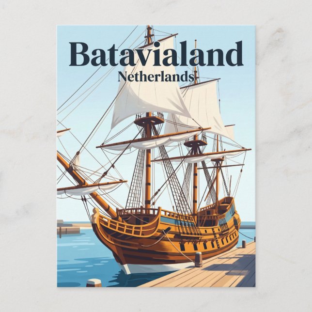 Cartão Postal Batavialand Holanda (Frente)