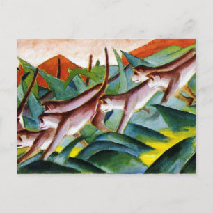 Cartão Postal Batedor de macacos por Franz Marc