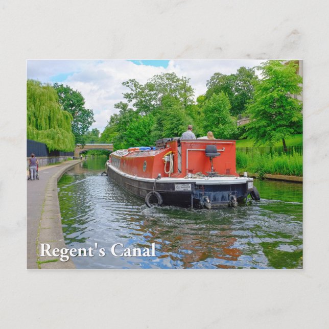 Cartão Postal Batelão do canal de Regent, Cartão-postal de Londr (Frente)