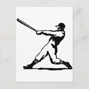 Cartão Postal Batendo no beisebol