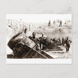 Cartão Postal Bateria de morteiro da Guerra Civil em Yorktown