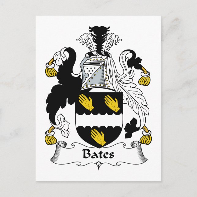 Cartão Postal Bates Family Crest (Frente)