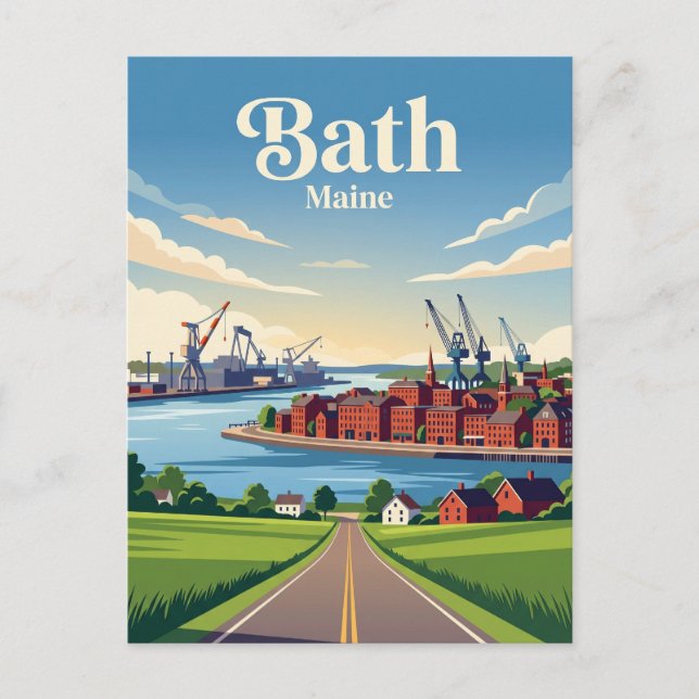 Cartão Postal Bath EUA (Frente)