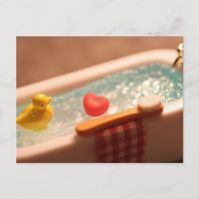 Cartão Postal Bath Time Love (Frente)