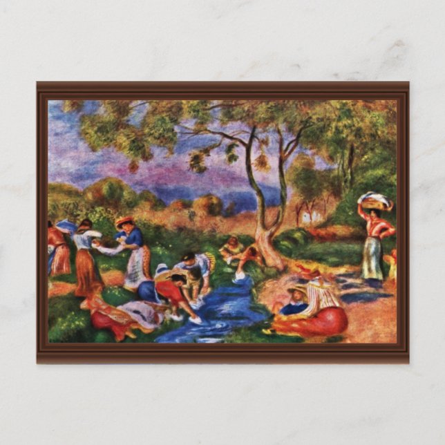 Cartão Postal Bathers Por Pierre-Auguste Renoir (Melhor Qualidad (Frente)