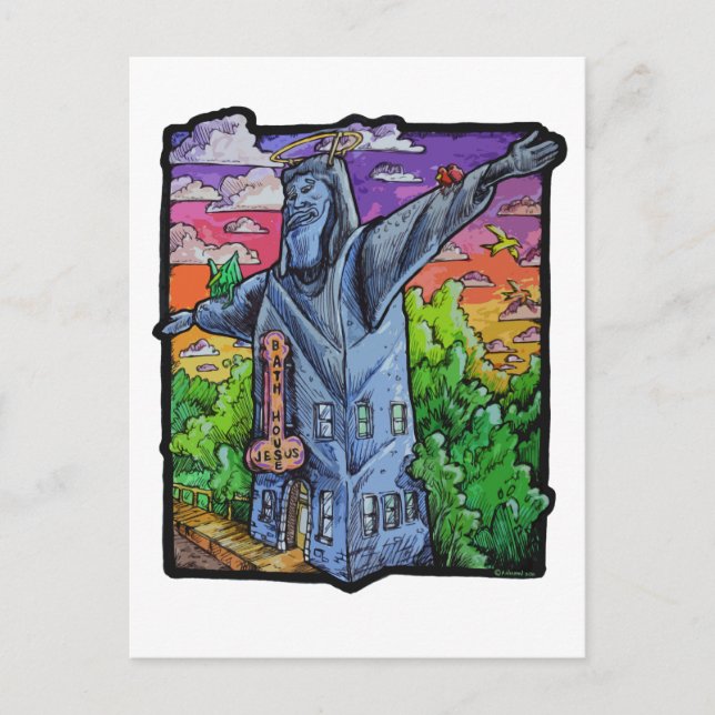Cartão Postal Bathhouse Jebus (Frente)