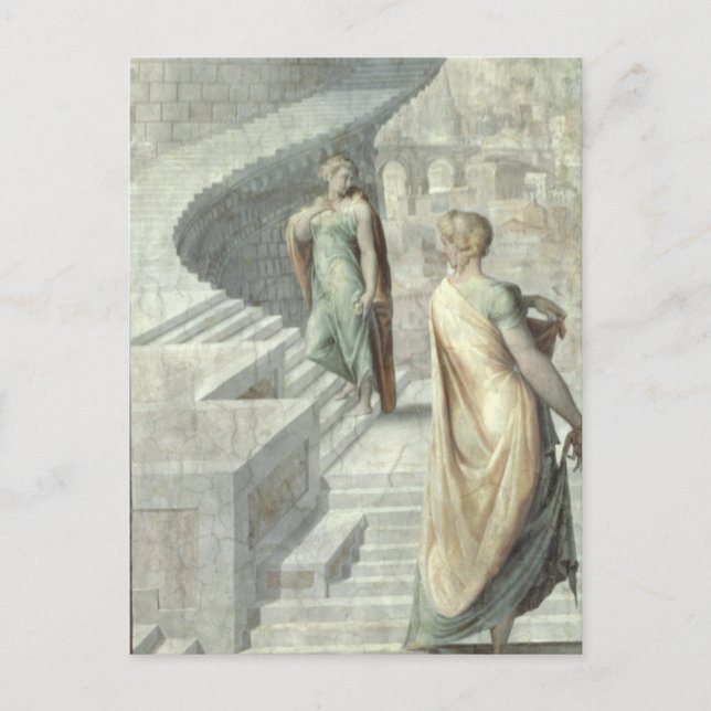 Cartão Postal Bathsheba Visitando David, c.1553 (Frente)