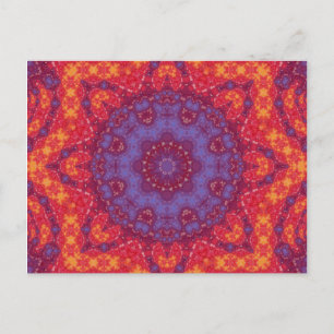 Cartão Postal Batik Sunset Watercolor Mandala