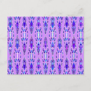 Cartão Postal Batik Tribal - Lavanda, Azul e Violeta