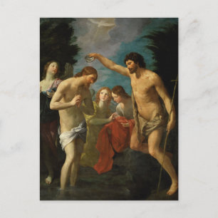 Cartão Postal Batismo de Cristo por Guido Reni