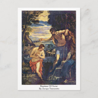 Cartão Postal Batismo De Cristo Por Jacopo Tintoretto