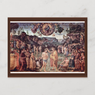 Cartão Postal Batismo De Cristo Por Perugino Pietro